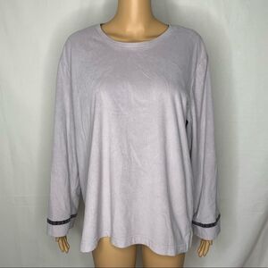 Oscar De La Renta Fleece Pullover Sweater Pajamas